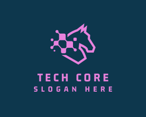 Digital Tech Horse  logo design