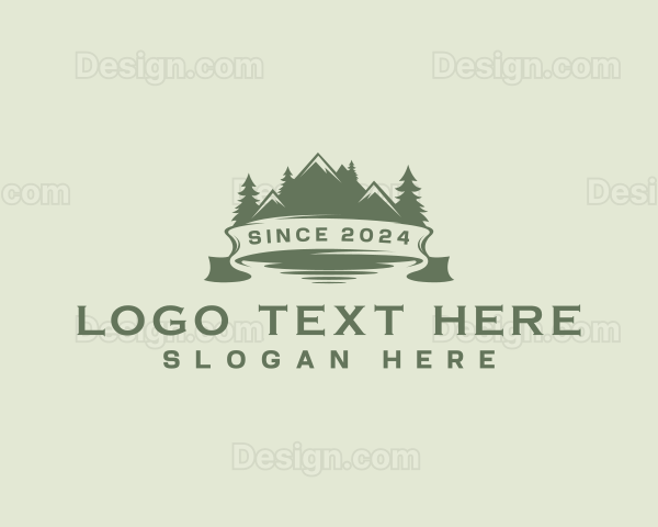 Mountain Hiking Travel Logo