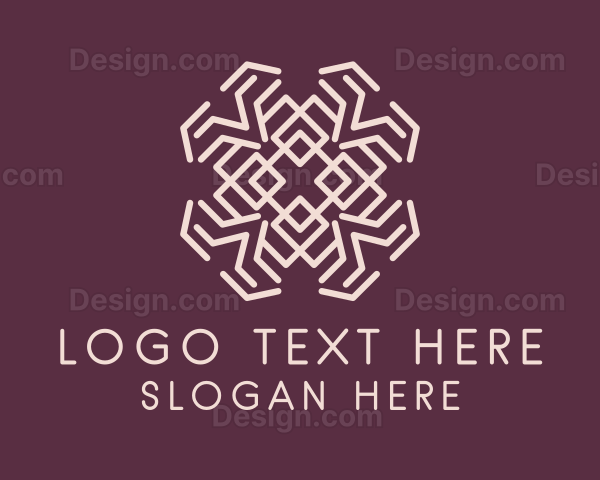 Textile Flower Ornament Logo