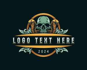 Serpent Snake Skull logo