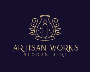 Scented Artisanal Candle logo design