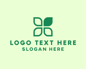 Green Eco Leaves logo