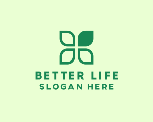 Green Eco Leaves logo design