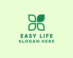 Green Eco Leaves logo design