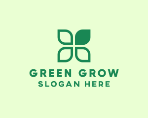 Green Eco Leaves logo