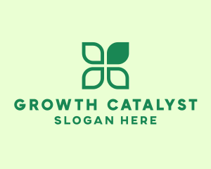 Green Eco Leaves logo design