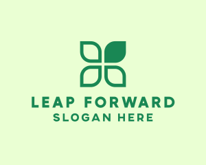 Green Eco Leaves logo design