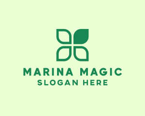 Green Eco Leaves logo design