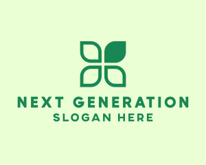 Green Eco Leaves logo design