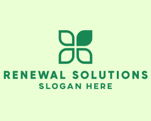 Green Eco Leaves logo design