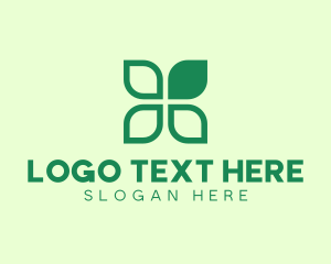 Green Eco Leaves logo