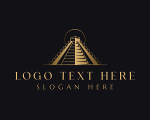 Mayan Pyramid Landmark Logo