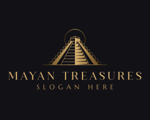 Mayan Pyramid Landmark logo