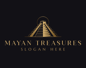 Mayan Pyramid Landmark logo design