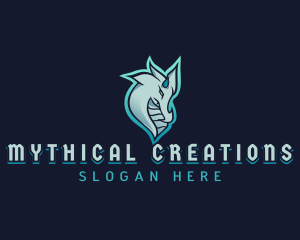 Mythical Gaming Dragon logo design