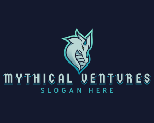 Mythical Gaming Dragon logo design