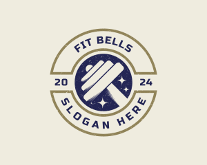 Dumbbell Fitness Gym Trainer logo design