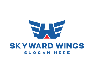 Aviation Wings Letter W logo