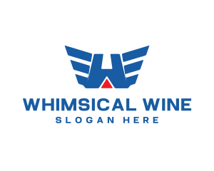 Aviation Wings Letter W logo design