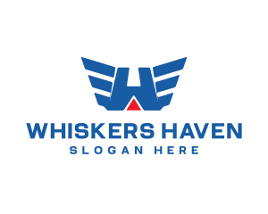 Aviation Wings Letter W logo design