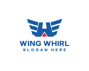 Aviation Wings Letter W logo design