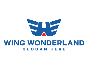 Aviation Wings Letter W logo design