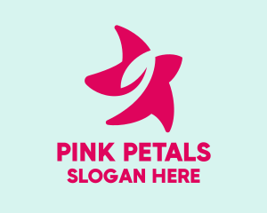 Pink Leaf Star Beauty logo design