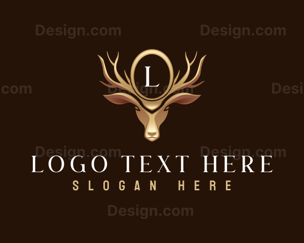 Elegant Deer Crest Logo