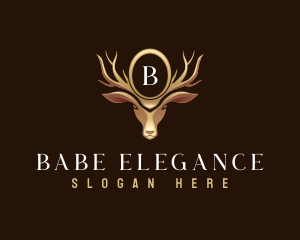 Elegant Deer Crest logo design