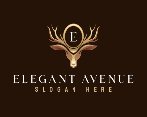 Elegant Deer Crest logo design