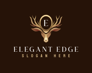 Elegant Deer Crest logo design