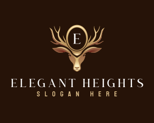 Elegant Deer Crest logo design