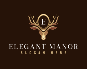 Elegant Deer Crest logo design