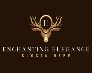 Elegant Deer Crest logo design