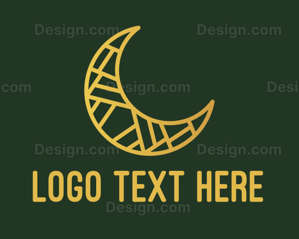 Crescent Moon Decoration Logo