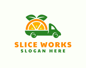 Orange Fruit Truck logo design