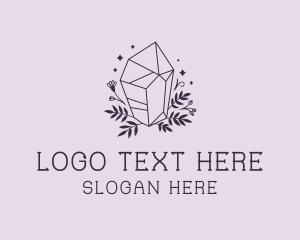 Crystal Gemstone Flower logo