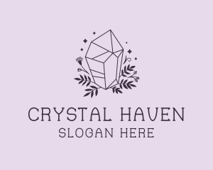 Crystal Gemstone Flower logo