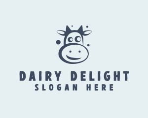 Cartoon Dairy Cow logo design