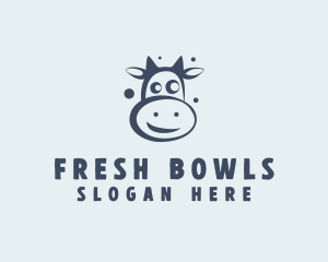 Cartoon Dairy Cow logo design