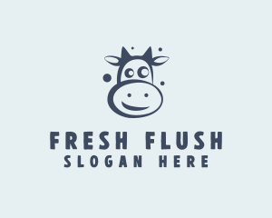 Cartoon Dairy Cow logo design