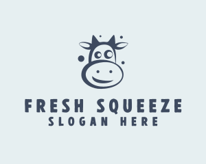 Cartoon Dairy Cow logo design