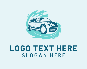 Automotive Water Splash Car logo