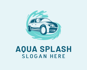 Automotive Water Splash Car logo design