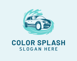 Automotive Water Splash Car logo design