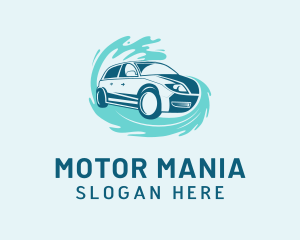 Automotive Water Splash Car logo design