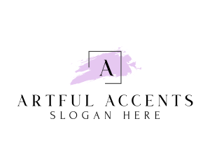 Square Watercolor Art Gallery logo design