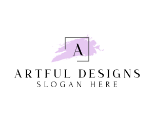 Square Watercolor Art Gallery logo design
