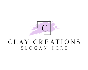 Square Watercolor Art Gallery logo design