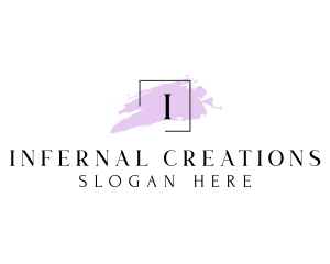 Square Watercolor Art Gallery logo design